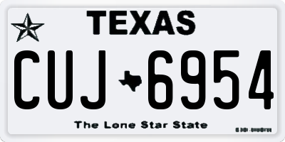 TX license plate CUJ6954