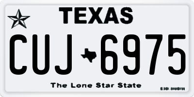 TX license plate CUJ6975
