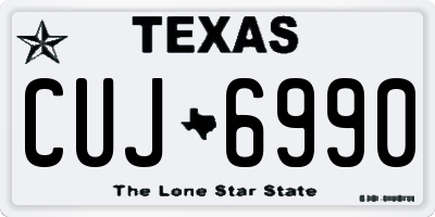 TX license plate CUJ6990