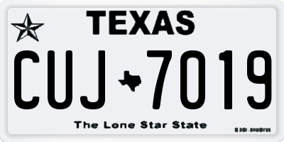 TX license plate CUJ7019