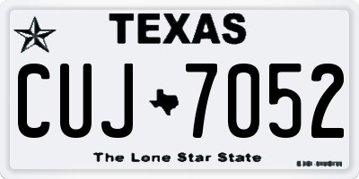 TX license plate CUJ7052
