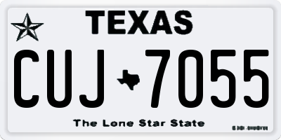 TX license plate CUJ7055