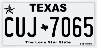 TX license plate CUJ7065