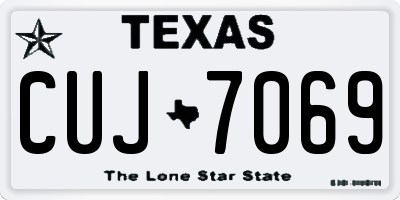 TX license plate CUJ7069