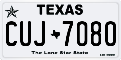 TX license plate CUJ7080