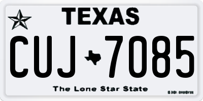 TX license plate CUJ7085