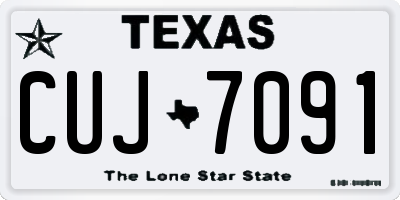 TX license plate CUJ7091