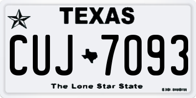 TX license plate CUJ7093