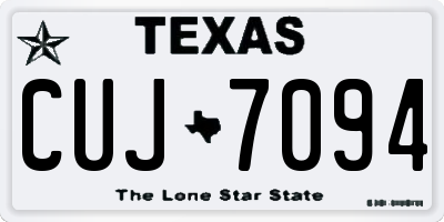 TX license plate CUJ7094