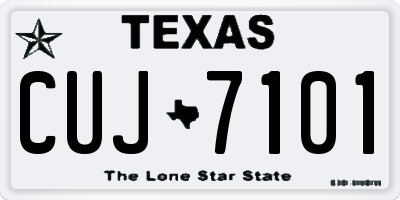 TX license plate CUJ7101