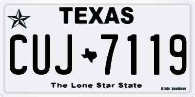 TX license plate CUJ7119