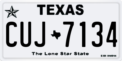 TX license plate CUJ7134