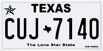 TX license plate CUJ7140