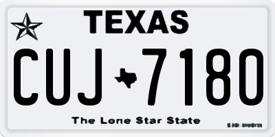 TX license plate CUJ7180