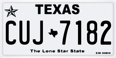 TX license plate CUJ7182