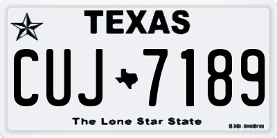 TX license plate CUJ7189