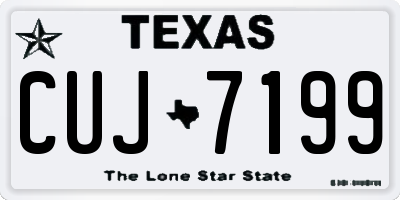 TX license plate CUJ7199