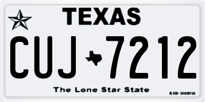 TX license plate CUJ7212