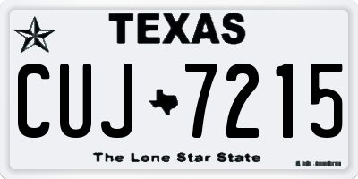 TX license plate CUJ7215