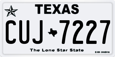 TX license plate CUJ7227