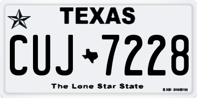 TX license plate CUJ7228