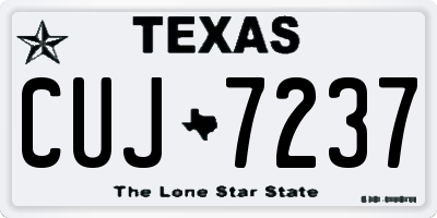 TX license plate CUJ7237