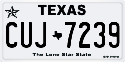 TX license plate CUJ7239