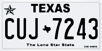 TX license plate CUJ7243