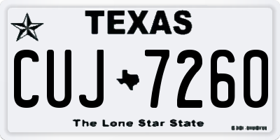 TX license plate CUJ7260