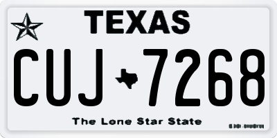 TX license plate CUJ7268