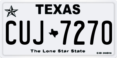 TX license plate CUJ7270