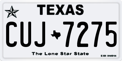 TX license plate CUJ7275