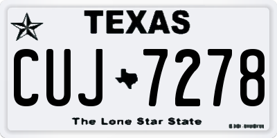 TX license plate CUJ7278