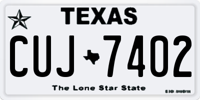 TX license plate CUJ7402