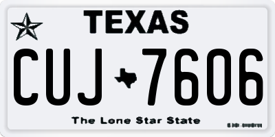 TX license plate CUJ7606