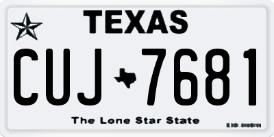 TX license plate CUJ7681
