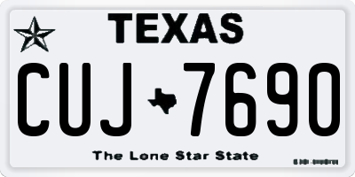 TX license plate CUJ7690