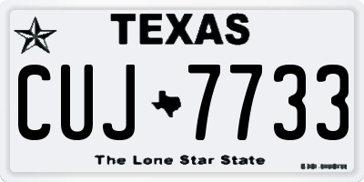 TX license plate CUJ7733