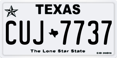 TX license plate CUJ7737
