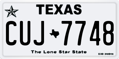 TX license plate CUJ7748