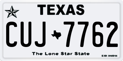 TX license plate CUJ7762