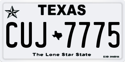 TX license plate CUJ7775