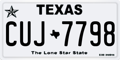 TX license plate CUJ7798