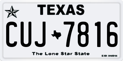 TX license plate CUJ7816