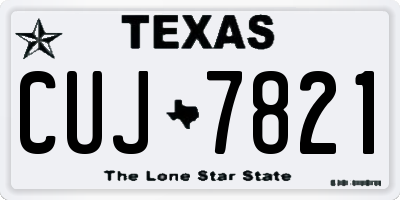 TX license plate CUJ7821