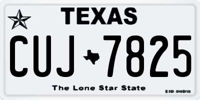 TX license plate CUJ7825