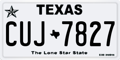 TX license plate CUJ7827