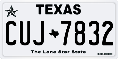 TX license plate CUJ7832