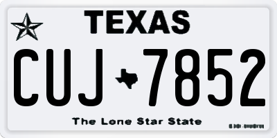TX license plate CUJ7852