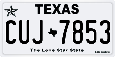 TX license plate CUJ7853